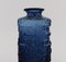 Blaue Vase und Schale aus Kunstglas von Göke Augustsson für Ruda, 2er Set 7
