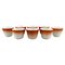 Art Deco Glazed Porcelain Herb Pots by Wilhelm Kåge for Gustavsberg, Set of 8 1