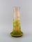 Large Frosted and Green Art Glass Vase by Emile Gallé, Image 2