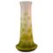 Large Frosted and Green Art Glass Vase by Emile Gallé, Image 1