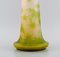 Large Frosted and Green Art Glass Vase by Emile Gallé, Image 4