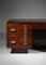 French Modern Imposing E498 Desk in Mahogany in Style of Dupré Lafon, 1940s, Image 19