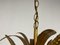Lámpara colgante alemana en forma de gavilla de trigo dorada de Hans Kögl, años 70, Imagen 9
