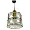 Mid-Century Pendant Lamp in Iron and Bubble Glass by Glashütte Limburg, 1960s 1