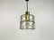 Mid-Century Pendant Lamp in Iron and Bubble Glass by Glashütte Limburg, 1960s 2