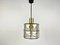 Mid-Century Pendant Lamp in Iron and Bubble Glass by Glashütte Limburg, 1960s, Image 10