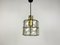 Mid-Century Pendant Lamp in Iron and Bubble Glass by Glashütte Limburg, 1960s, Image 3