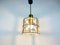 Mid-Century Pendant Lamp in Iron and Bubble Glass by Glashütte Limburg, 1960s 5