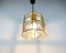Mid-Century Pendant Lamp in Iron and Bubble Glass by Glashütte Limburg, 1960s 4