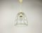 Mid-Century Pendant Lamp in Iron and Bubble Glass by Glashütte Limburg, 1960s 3