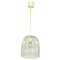 Mid-Century Pendant Lamp in Iron and Bubble Glass by Glashütte Limburg, 1960s, Image 1