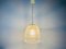Mid-Century Pendant Lamp in Iron and Bubble Glass by Glashütte Limburg, 1960s 9