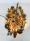 Big German Florentine Flower Shaped Wall Lamps by Hans Kögl, 1950s, Set of 2 18