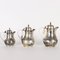 Teapots in Silver from CUSI, Set of 6 4