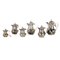 Teapots in Silver from CUSI, Set of 6 1