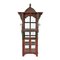 Traditionelle indische rote Vitrine aus Holz mit Patina 1