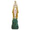 Art Deco French Porcelain Antinéa Statue with Malachite Style Base, 1968 1