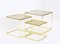Gold Isocèle Nesting Tables by Max Sauze for Atrow, 1970s, Set of 3 8