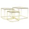 Gold Isocèle Nesting Tables by Max Sauze for Atrow, 1970s, Set of 3, Image 1