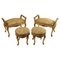 Antique Louis XV Style Seating Set, Set of 4 1