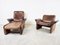 Vintage DS50 Leather Lounge Chairs and Ottoman from De Sede, 1970s, Set of 3 4