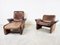 Vintage DS50 Leather Lounge Chairs and Ottoman from De Sede, 1970s, Set of 3, Image 4