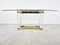 Vintage Dining Table in Acrylic Glass and Brass, 1970s 9