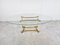 Vintage Dining Table in Acrylic Glass and Brass, 1970s 10