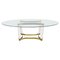 Vintage Dining Table in Acrylic Glass and Brass, 1970s, Image 1
