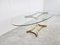 Vintage Dining Table in Acrylic Glass and Brass, 1970s, Image 6