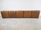 Modulares Vintage Sofa aus braunem Leder, 1970er, 5er Set 10