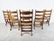 Vintage Brutalist Chairs in Oak and Wicker, 1960s, Set of 4 7