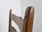 Brutalistische Vintage Stühle aus Eiche & Korbgeflecht, 1960er, 4er Set 8
