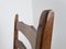 Vintage Brutalist Chairs in Oak and Wicker, 1960s, Set of 4, Image 8