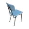 Italienische Stühle aus blauem Kunstleder mit Metallgestell von Luigi Scremin, 1950, 10er Set 6