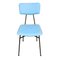 Italian Chairs in Blue Leatherette and Metalic Structure by Luigi Scremin, 1950, Set of 10 8