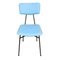 Italian Chairs in Blue Leatherette and Metalic Structure by Luigi Scremin, 1950, Set of 10, Image 8