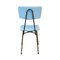 Italian Chairs in Blue Leatherette and Metalic Structure by Luigi Scremin, 1950, Set of 10 5