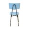 Italian Chairs in Blue Leatherette and Metalic Structure by Luigi Scremin, 1950, Set of 10, Image 5