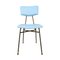 Italian Chairs in Blue Leatherette and Metalic Structure by Luigi Scremin, 1950, Set of 10, Image 3