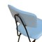 Italian Chairs in Blue Leatherette and Metalic Structure by Luigi Scremin, 1950, Set of 10 7