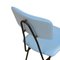 Italian Chairs in Blue Leatherette and Metalic Structure by Luigi Scremin, 1950, Set of 10, Image 7