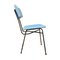 Italian Chairs in Blue Leatherette and Metalic Structure by Luigi Scremin, 1950, Set of 10 4