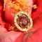 Granat Ring aus 18 Karat Gelbgold, 1900er 14