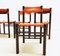 Mid-Century Ipso Facto Stühle aus Leder und Holz von Ibisco Sedie, 6er Set 12
