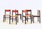 Mid-Century Ipso Facto Stühle aus Leder und Holz von Ibisco Sedie, 6er Set 10