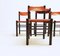 Mid-Century Ipso Facto Chairs in Leather and Wood by Ibisco Sedie, Set of 6 11