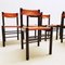 Mid-Century Ipso Facto Chairs in Leather and Wood by Ibisco Sedie, Set of 6 7
