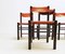 Mid-Century Ipso Facto Stühle aus Leder und Holz von Ibisco Sedie, 6er Set 8