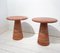Tavolini contemporanei in travertino rosso, Italia, set di 2, Immagine 2